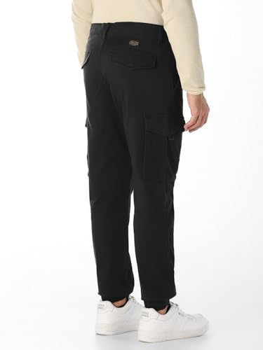 Jack & Jones Black Slim Fit Casual Cargo Pants