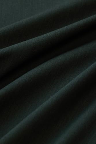SNITCH Men Casual Shirt | Regular Fit Full Sleeve Point Collar Solid Design | Premium Polyester Blend & Wrinkle-Resistant Fabric for Office & Everyday Wear | Dark Green