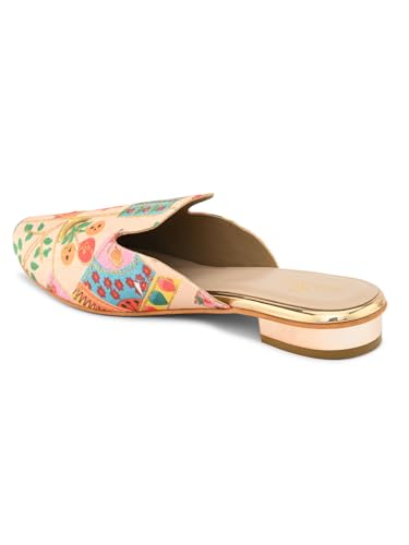 pelle albero Women Rose Gold Slip-On Mules Flats Sandals - PA-ES-1253_SULTAN_36