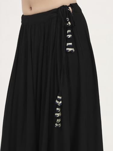 Divena Black Rayon Angarakha pattern Lehenga Choli Sets