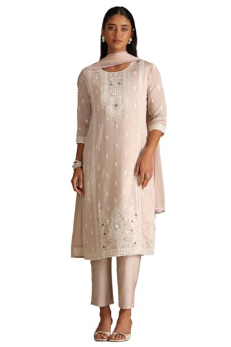 Soch Women's Chanderi Salwar Suit Set (EWA5CD22195