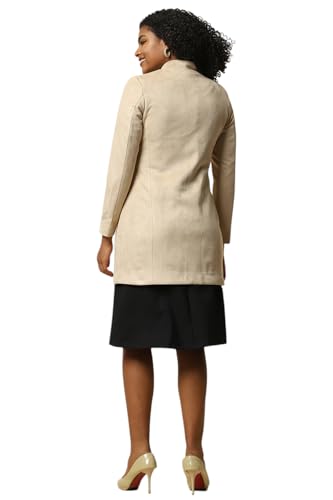 Women Beige Solid Formal Jacket