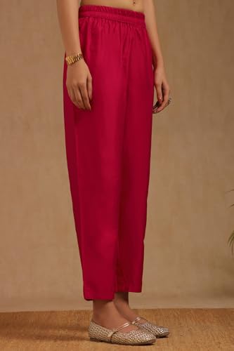 Soch Women's Organza Salwar Suit Set (EWA5CD22250_Fuchsia