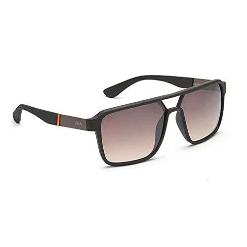 Fila sunglasses| 100% UV protected | Gradient | Full Rim | Square | Men | Large | Matt Brown Polycarbonate Frame | Brown Gradient FM Polycarbonate Lens
