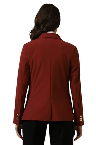 Allen Solly Women's Blazer (AHBZWRGP835468_Maroon