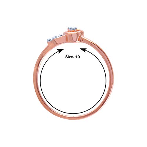 P.C. Chandra Jewellers 18k (750) Rose Gold and Diamond Ring for Women