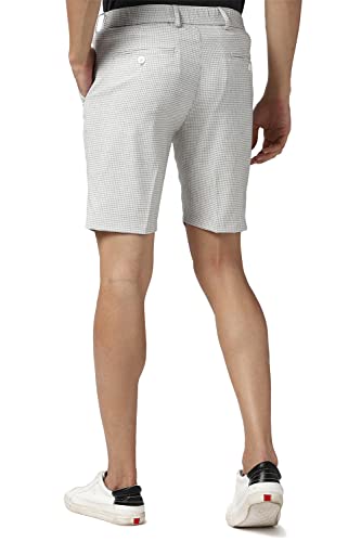 Peter England Men's Chino Shorts (PESROSLFA99817_Grey_L)