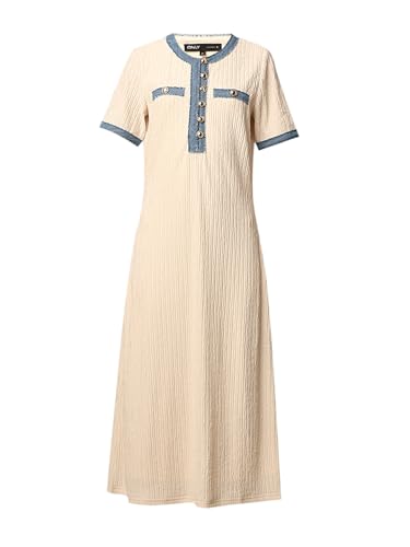 ONLY Women's Regular Fit Beige Dress