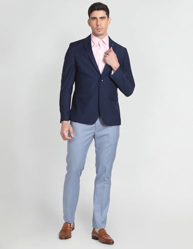Arrow Men's Single Breasted Regular Blazer (ARAGBZ5084_Navy