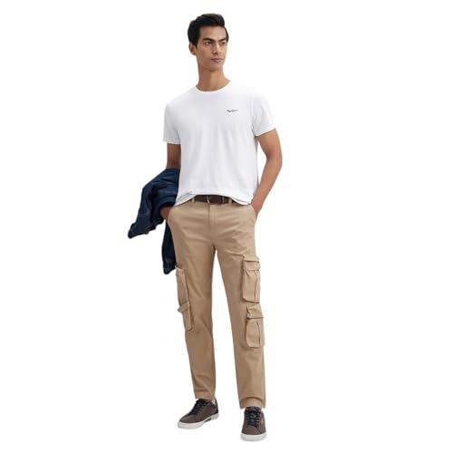 Pepe Jeans Men's Straight Pants (PM211959_Khaki Beige