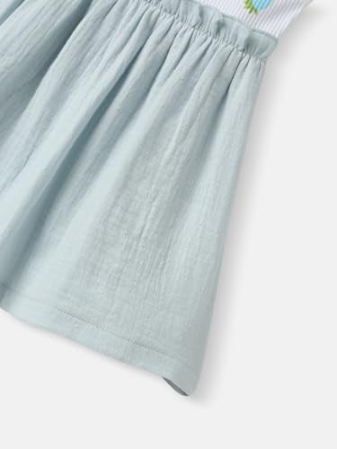 Nautinati Girls Printed Gathered Waistline Dress | Age 0-24 Months Blue