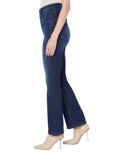 VERO MODA Women's Bootcut Dark Blue Jeans
