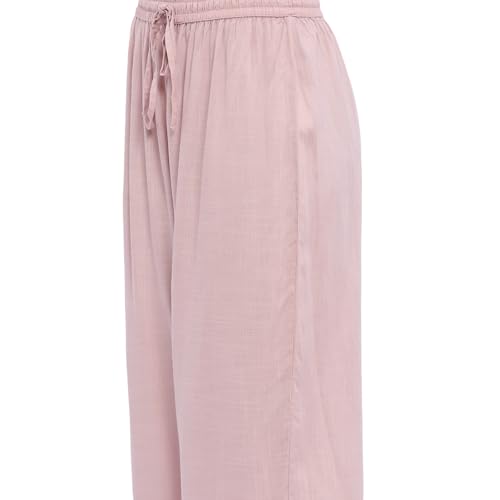 Rangriti Women's Viscose Rayon Kurta Set (ECSFLO22006SS25PNK_Pink