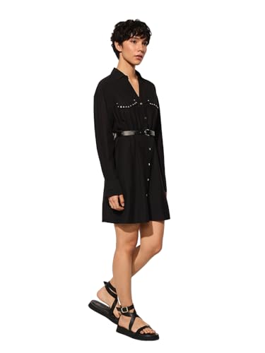 ONLY Women's Fit and Flare Black Dress