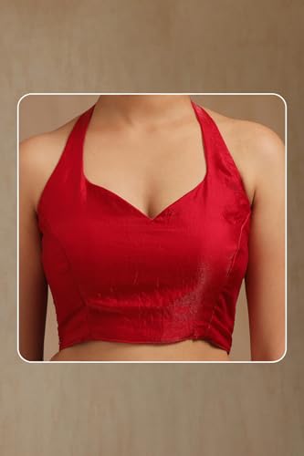 Soch Womens Fuchsia Fendy Organza Embellished Saree With Stone Work