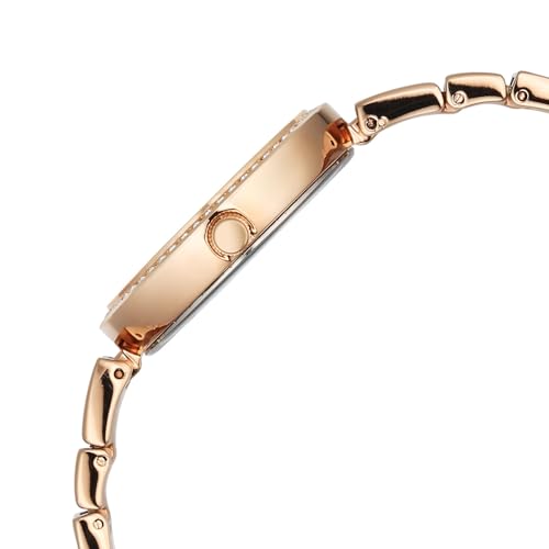 Titan Raga Allure with White Mother of Pearl Dial Rose Gold Brass Solid Link Strap Watch for Women - 2787WM01