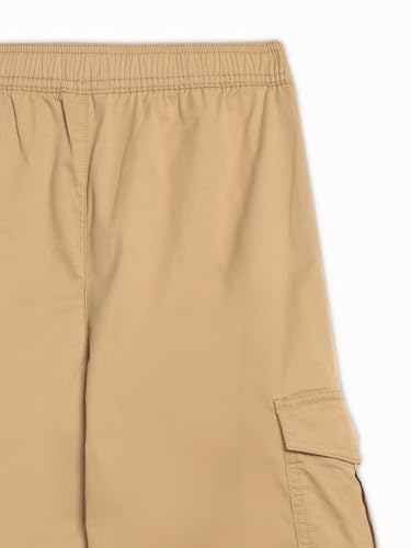 Girls Wide Leg Fit Solid Mid-Rise Cargo