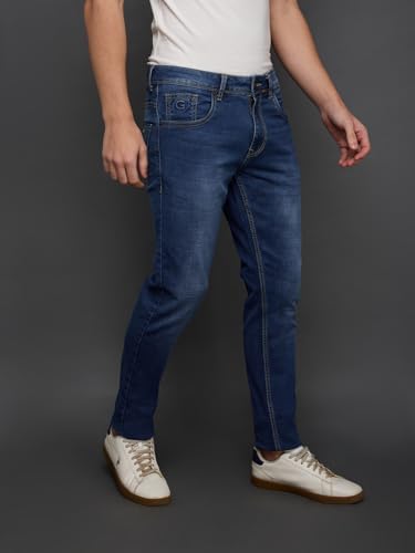 Giordano Men Blue Slim Fit Mid-Rise Stretchable Jeans