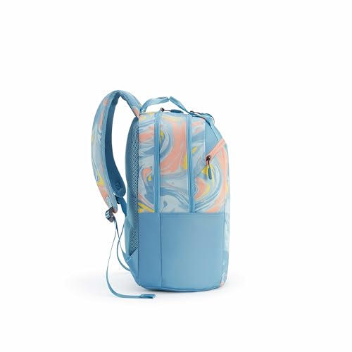 American Tourister Fleek | 32 Ltrs | 2 Compartments | Bottle Pocket | Ergonomic Padded Back Panel & Shoulder Straps | High School Backpack | 1 Year International Warranty | Greyish Blue