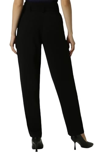 Van Heusen Women's Regular Casual Pants (VWTPPTRFN35733_Black