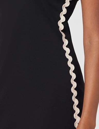 ATHENA LIFESTYLE Women's Polyester Bodycon Knee-Length Dress (ADR-17540_Black