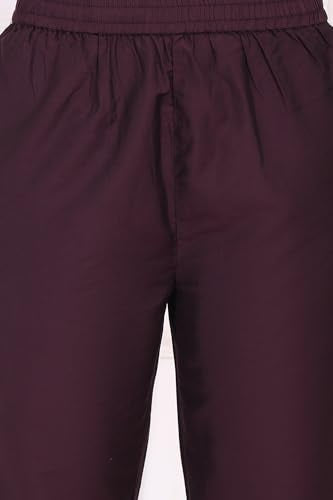 W for Woman Maroon Embroidered Silk Straight Kurta, Pants and Dupatta Set - (WS13298-224278-XL)