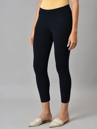 W for Woman Deep Navy Winter Leggings (Size: M)-24NOW62080-217479