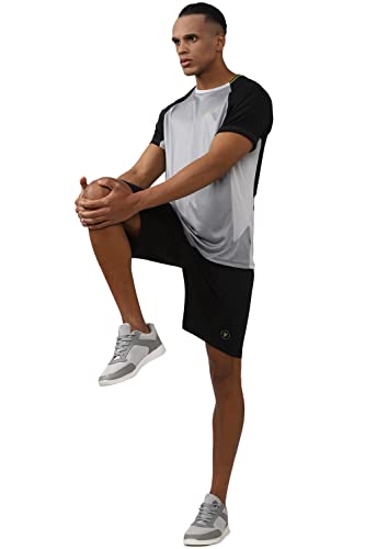 Van Heusen Men's Bermuda Shorts (VFLOAATFP56681_Black_M)