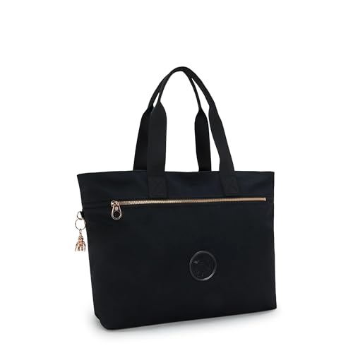 Kipling Colissa Zip 15" Laptop Tote Bag, Black Rose Spice, One Size, Casual