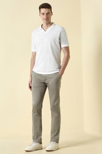 Men Beige Textured Casual Trousers