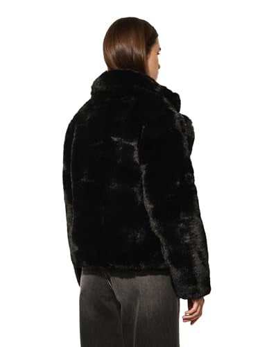 ONLY Women's Solid Regular Fit Black Jacket