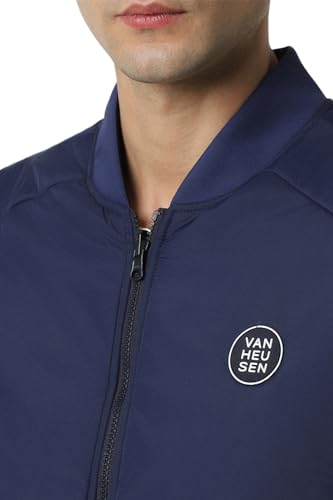 Van Heusen Men Purple Print Casual Jacket