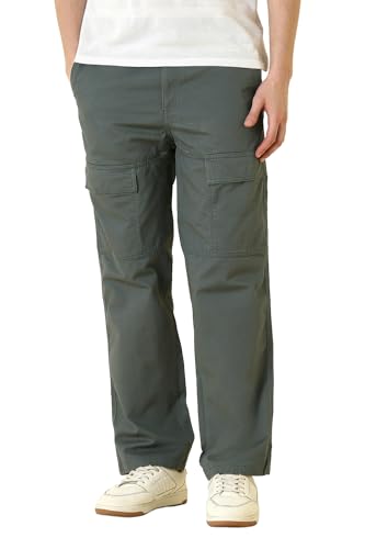 Men Olive Solid Casual Trousers
