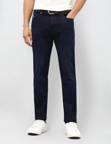 U.S. Polo Assn. Denim Co. Men's Brandon Slim Tapered Fit Blue Jeans (UDJEN1860_Blue_36)
