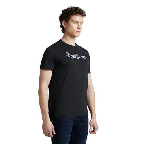 Pepe Jeans Men's Slim Fit T-Shirt (PM509806_Black