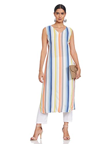 W for Woman Bright Multicolor Layered Kurta_21FEW13323-114053_XS