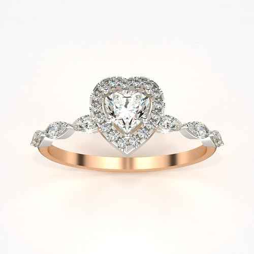 VALANOVA Hallmarked 14K Gold & Certified Lab Grown Diamond 0.73cts | Ring For Women's/Girls | Stylish & Elegant | VGR0464H | Ring Size: 17