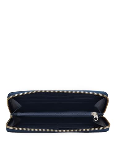 Da Milano Premium Leather Wallet for Women | Multi Compartment Travel Wallet - Blue & Light Blue