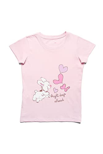 Van Heusen Girls T-Shirt - 100% Cotton - Ultra Soft, Round Neck, Short Sleeve_56405_Rose Shadow_11-12 Years