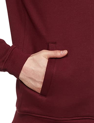 Allen Solly Men Maroon Cotton Crew Neck Regular Stylized Neck Full Sleeves Casual Sweatshirt, XL