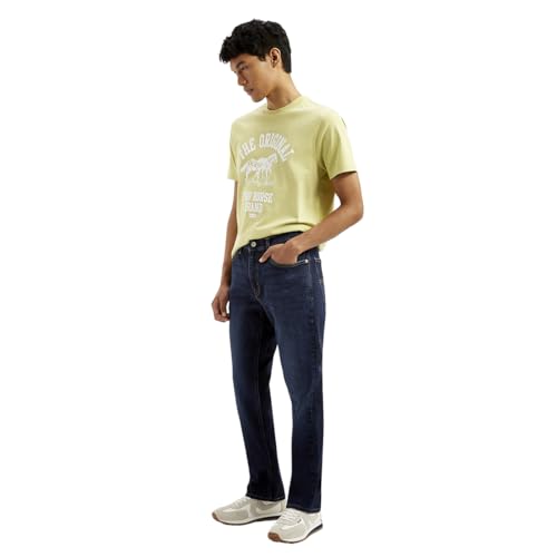 Levi's Men's 541 Navy Blue Tapered Fit Mid Rise Jeans