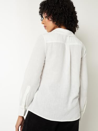 Max Women Embroidered Shirt(Off White_S)