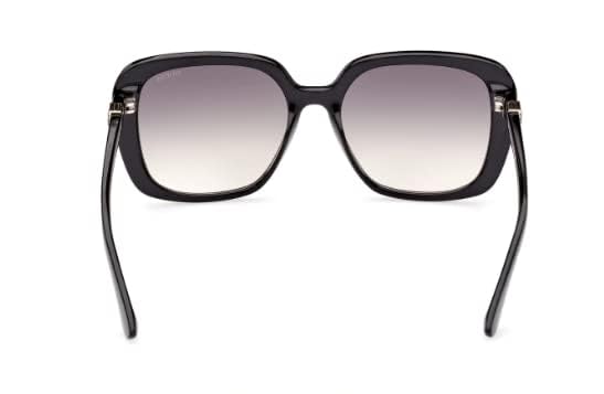 Guess Womens S7863 01B 58 Oval Non-Polarized Sunglasses, Black