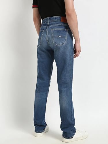 Mid-Wash Slim-Fit Mid-Rise Jeans Blue