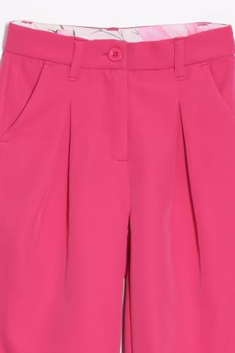 Allen Solly Girls Pink Textured Regular Fit Trousers