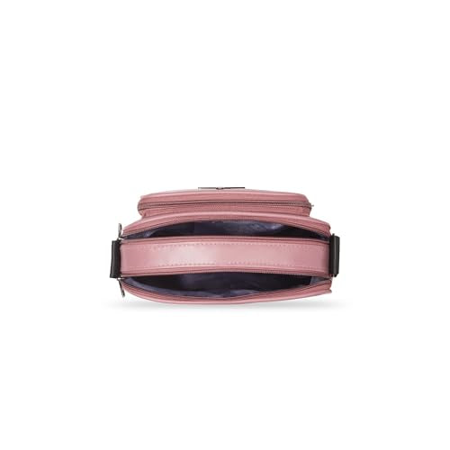 Caprese Jena Medium Sling Bag for Women with Adjustable Strap & Detachable Pouch for Comfortable Wear | Zipper Closure | Versatile Handbag for Everyday Use, Travel, and Special Occasions (Dark Pink)