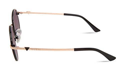 GUESS Women's Classic Round Sunglasses, Gold/Smoke Mirror, 51mm