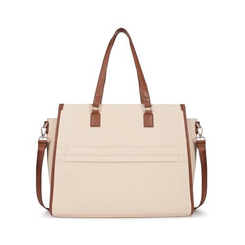 Fastrack PowerCarry Laptop Tote | Faux-Leather Laptop Tote for Women | Dual Compartments, 15'' Padded Laptop Sleeve, Adjustable Webbing Strap, Trolley Loop & External Quick-Access Pocket
