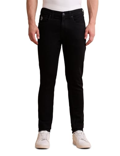U.S. POLO ASSN. Denim Co. Men's Brandon Slim Tapered Fit Black Jeans