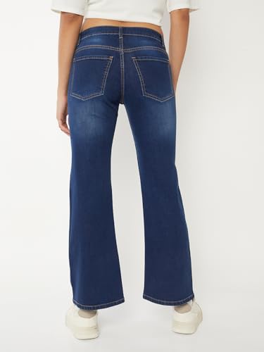 Max Women Washed Flared Jeans (Blue_28)